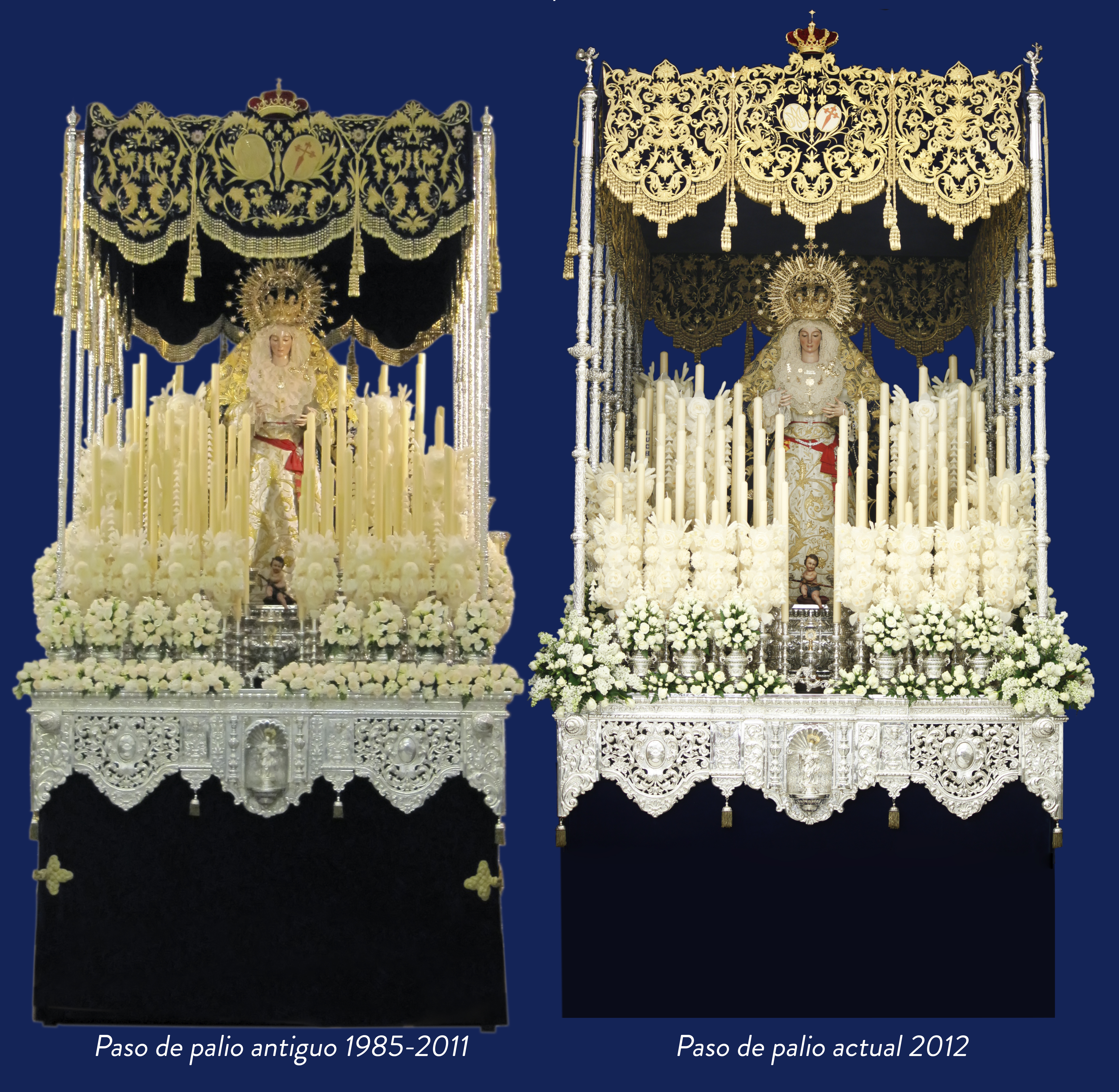 Comparación antiguo palio y actual. 