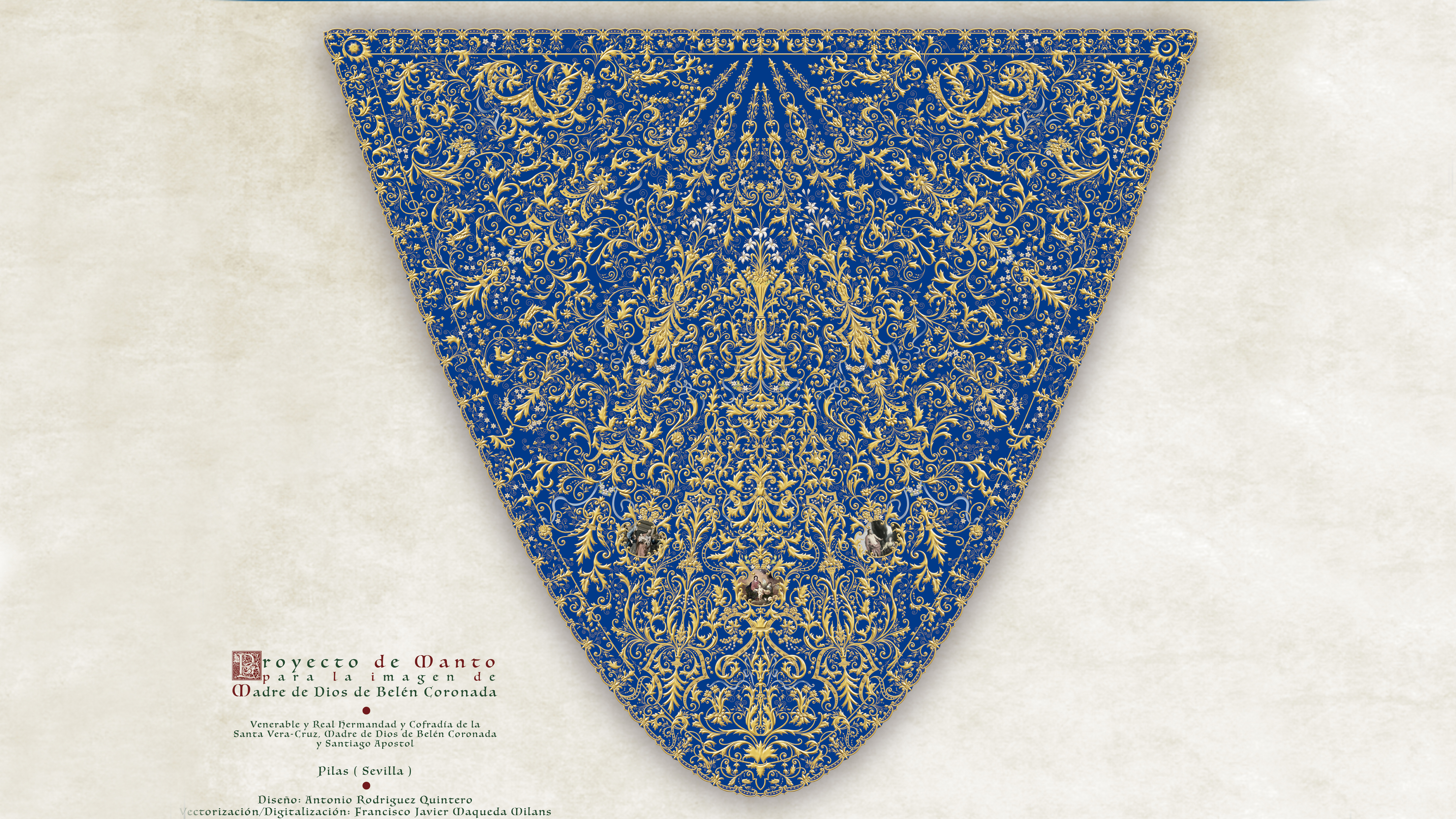 Proyecto de Manto para Jueves Santo. Virgen de Belén.