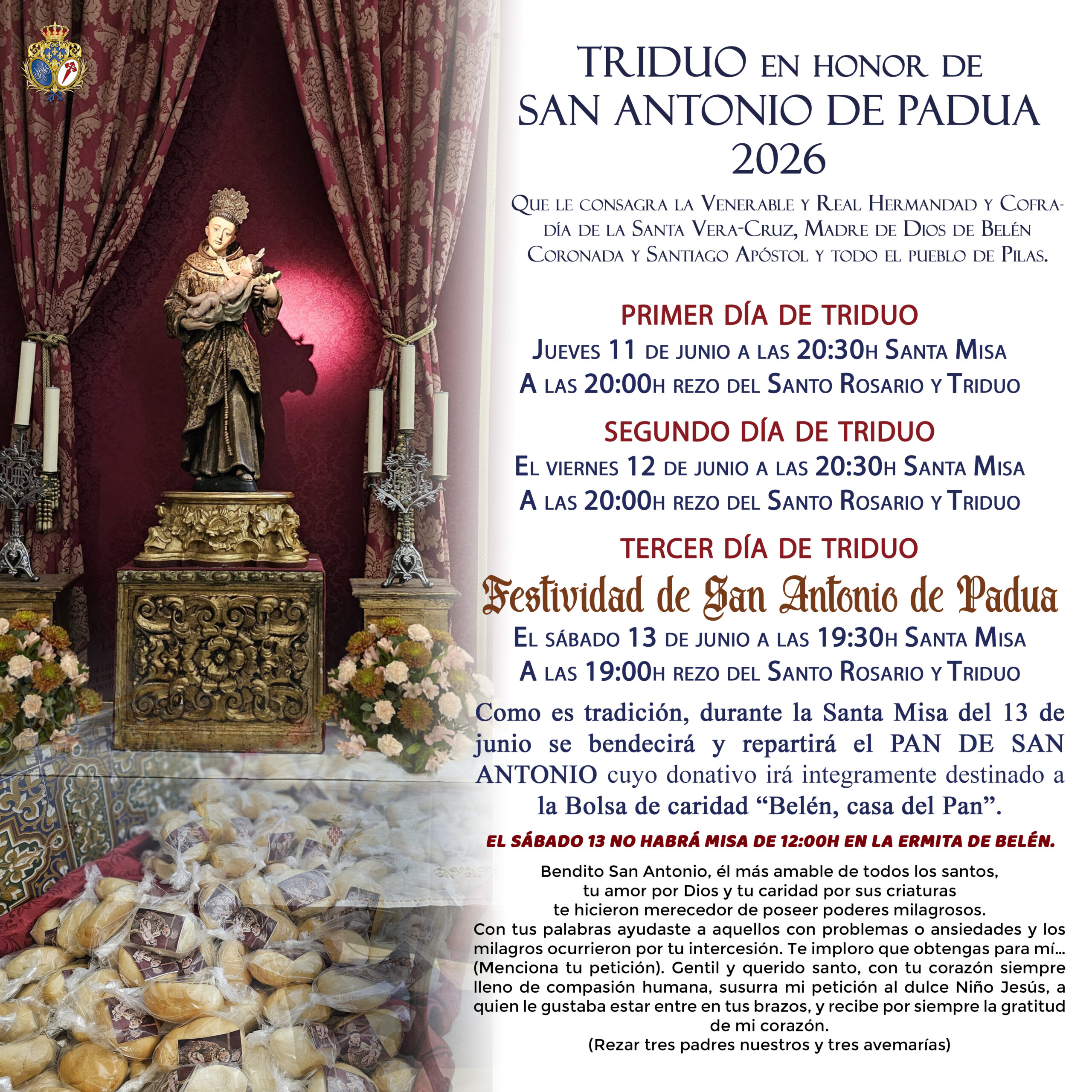 Triduo a San Antonio de Padua 2026