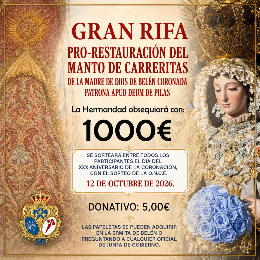 Anuncio de la Gran Rifa pro restauración del Manto de Carreritas