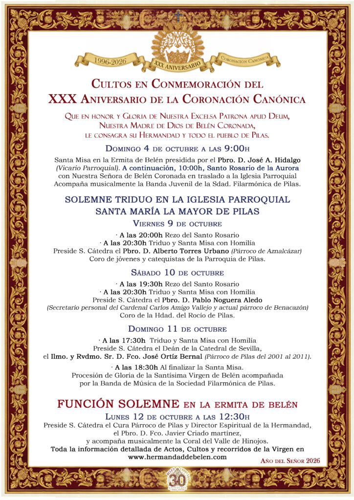 Programa de Cultos del XXX Aniversario